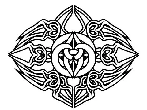 Isolated abstract symbol in ancient celtic style Stock Illustration