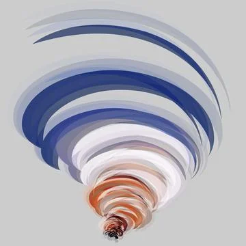 Isolated abstract vector logo. Tornado or hurricane icon. Spinning spiral Stock Illustration