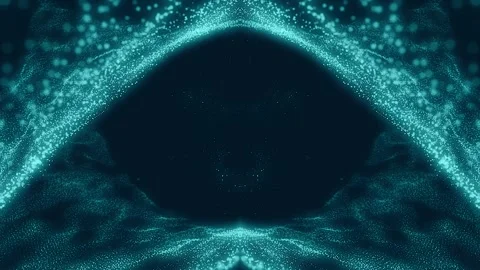 Isolated air light effect with blue rays, blue wind waves blowing, refreshing co Stock Footage 259410503