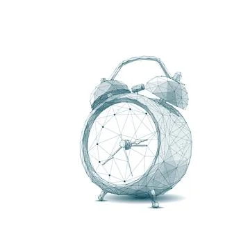 Isolated alarm clock on white background Stock Illustration