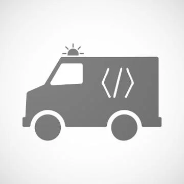 Isolated ambulance with a code sign Stock Illustration