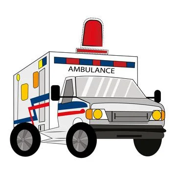Isolated ambulance image Stock Illustration