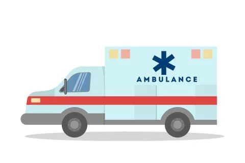 Isolated ambulance van. Illustrazione stock