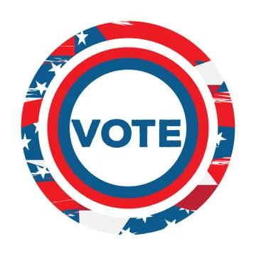 Isolated american campaign button Stock Illustration
