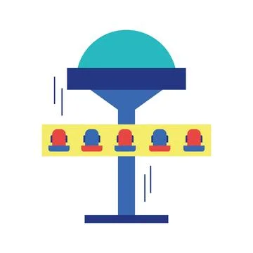 Isolated amusement park gravity machine icon Vector Stock Illustration