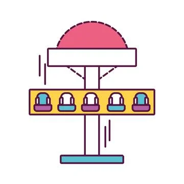 Isolated amusement park gravity machine icon Vector Stock Illustration