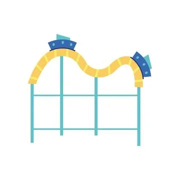 Isolated amusement park roller coaster icon Vector 스톡 일러스트