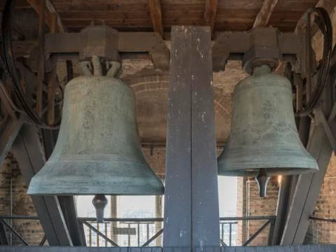 Isolated ancient bells Stock Photos