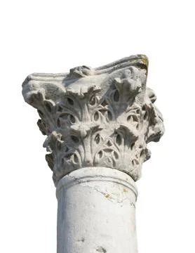 Isolated ancient columns Stock Photos