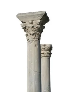 Isolated ancient columns Stock Photos