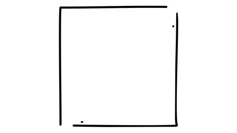 Isolated and stylized hand-drawn square frame. Stock Footage 115732049