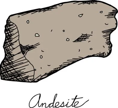 Isolated andesite rock Stock Illustration