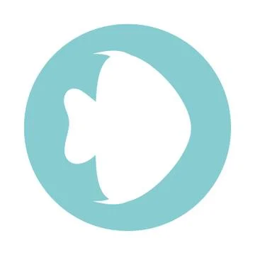 Isolated angelfish block style icon vector design Stock Illustration