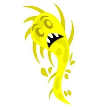 Isolated angry virus image Stock Illustration