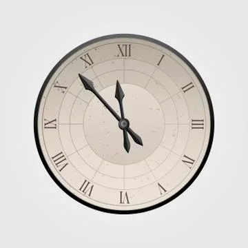 Isolated antique clock vector set Stock Illustration