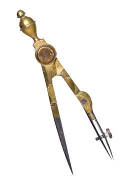 Isolated antique compass Stock Photos