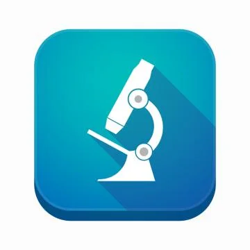 Isolated app button with  a microscope icon Stockillustratie