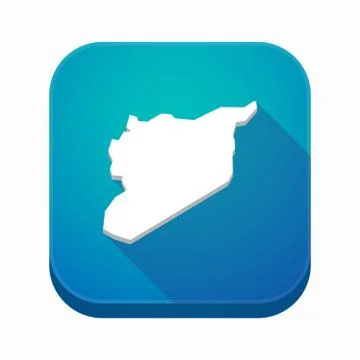 Isolated app icon with  the map of Syria Ilustración de archivo