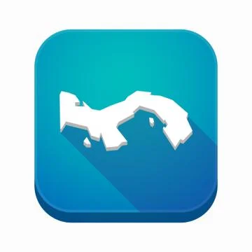 Isolated app icon with  the Panama map Illustrazione stock