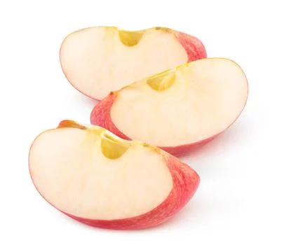 Isolated apple wedges Stock Photos