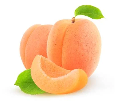 Isolated apricots Stock Photos