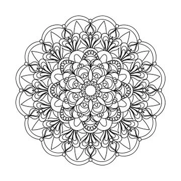 Isolated arabesque mandala Stock Illustration