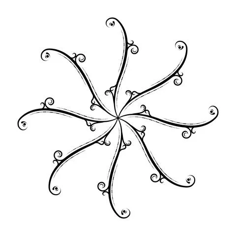 Isolated arabesque pattern Stock Illustration