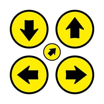 Isolated arrow buttons set Stock Illustration