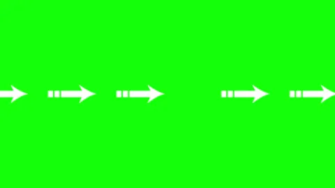 Isolated Arrow on Green Screen Background Video stock 343928925