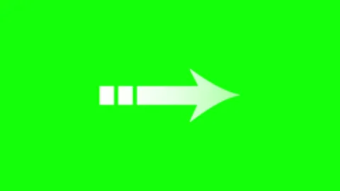 Isolated Arrow on Green Screen Background Video stock 343928938