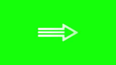 Isolated Arrow on Green Screen Background Video stock 343929010