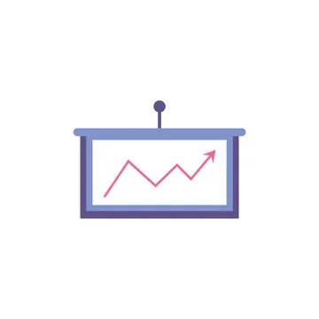Isolated arrow increase over board vector design Ilustración de archivo