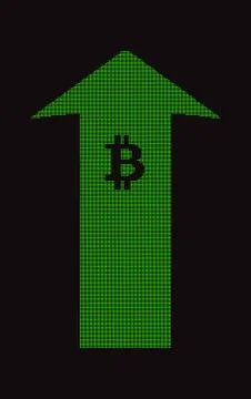 Isolated arrow with the symbol of bitcoin Stock Illustration