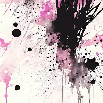 Isolated artistic black watercolor and ink paint splatter textures Stock Illustration