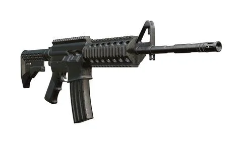 Isolated assault rifle 3d render Stock Illustration