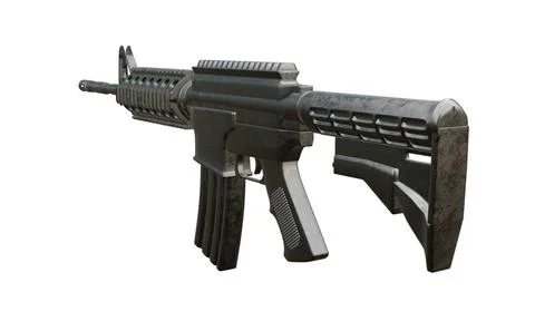 Isolated assault rifle 3d render 3d render of isolated assault rifle M4 ca... Stock Photos