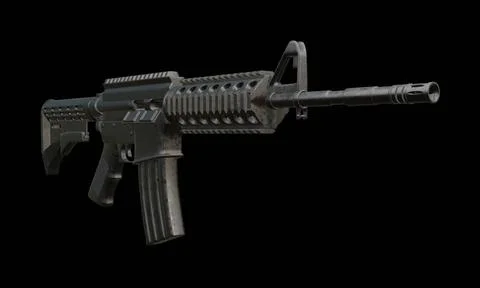 Isolated assault rifle 3d render 3d render of isolated assault rifle M4 ca... Stock Photos