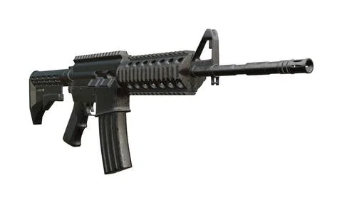 Isolated assault rifle 3d render 3d render of isolated assault rifle M4 ca... Stock Photos