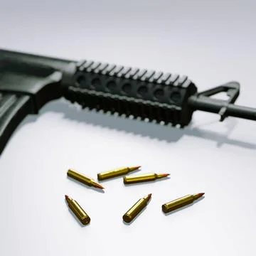 Isolated assault rifle 3d render 3d render of isolated assault rifle M4 ca... Stock Photos
