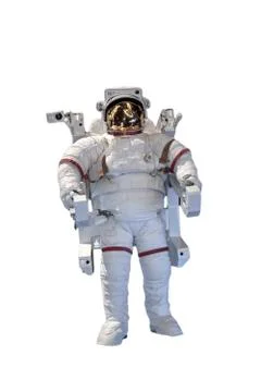 Isolated astronaut flying in space. Elements of this image furnished by NASA Stock Photos