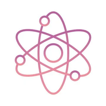 Isolated atom gradient style icon vector design Stock Illustration