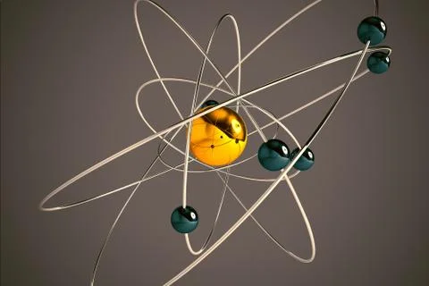 Isolated atom. Illustration