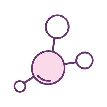 Isolated atom line style icon vector design Stock Illustration