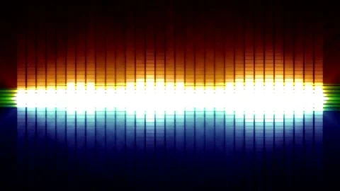 Isolated Audio waves with bright bars Loop Stock Footage 77604249