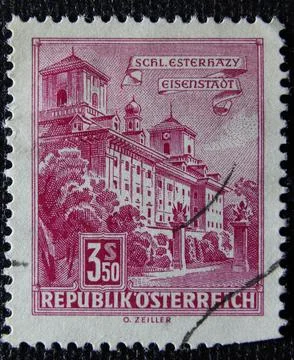 Isolated Austrian Stamp Stock Photos