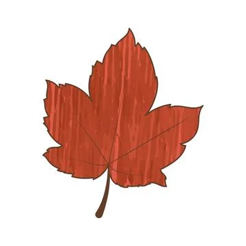 Isolated autumn leaf texture style Vector Stock Illustration