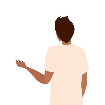 Isolated avatar man backwards vector design Stock Illustration