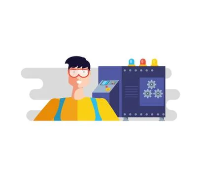 Isolated avatar of professional worker design Stock Illustration