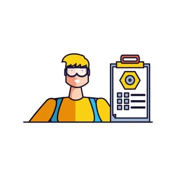 Isolated avatar of professional worker design Stock Illustration