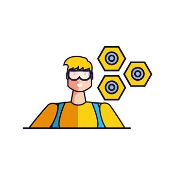 Isolated avatar of professional worker design Stock Illustration